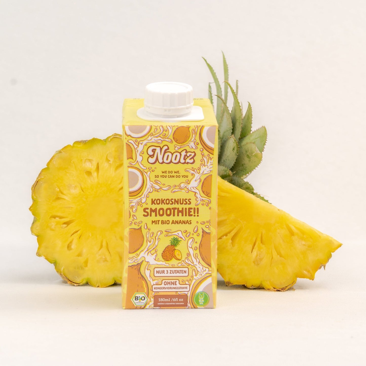 Bio Kokosnuss Smoothie Ananas – 15 Stück - Nootz Deutschland