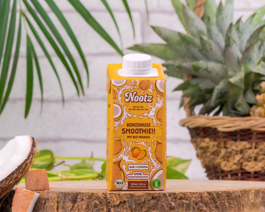 Rezept: Tropische Smoothie Bowl mit Nootz – Gesundes Frühstück mit Kokos & Früchten! - Nootz Bio Kokosnuss Smoothie