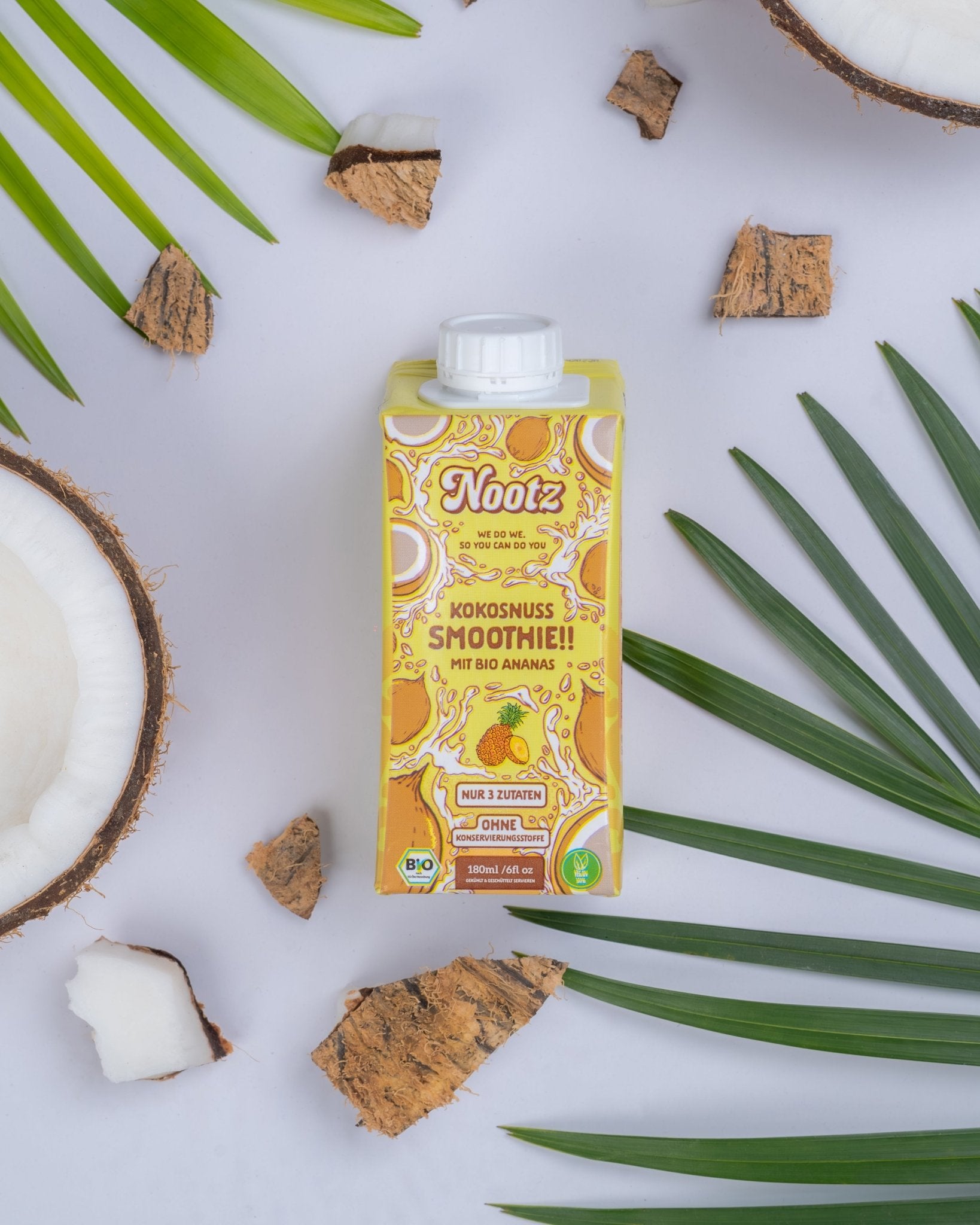 Bio Kokosnuss Smoothie Ananas – 15 Stück - Nootz Deutschland
