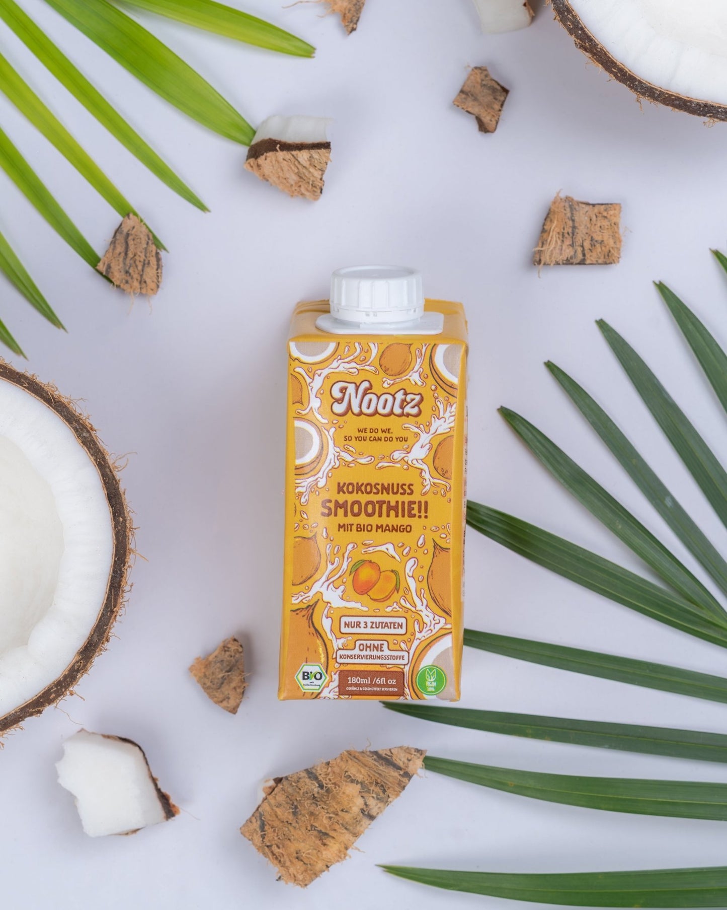 Bio Kokosnuss Smoothie Mango – 15 Stück - Nootz Deutschland