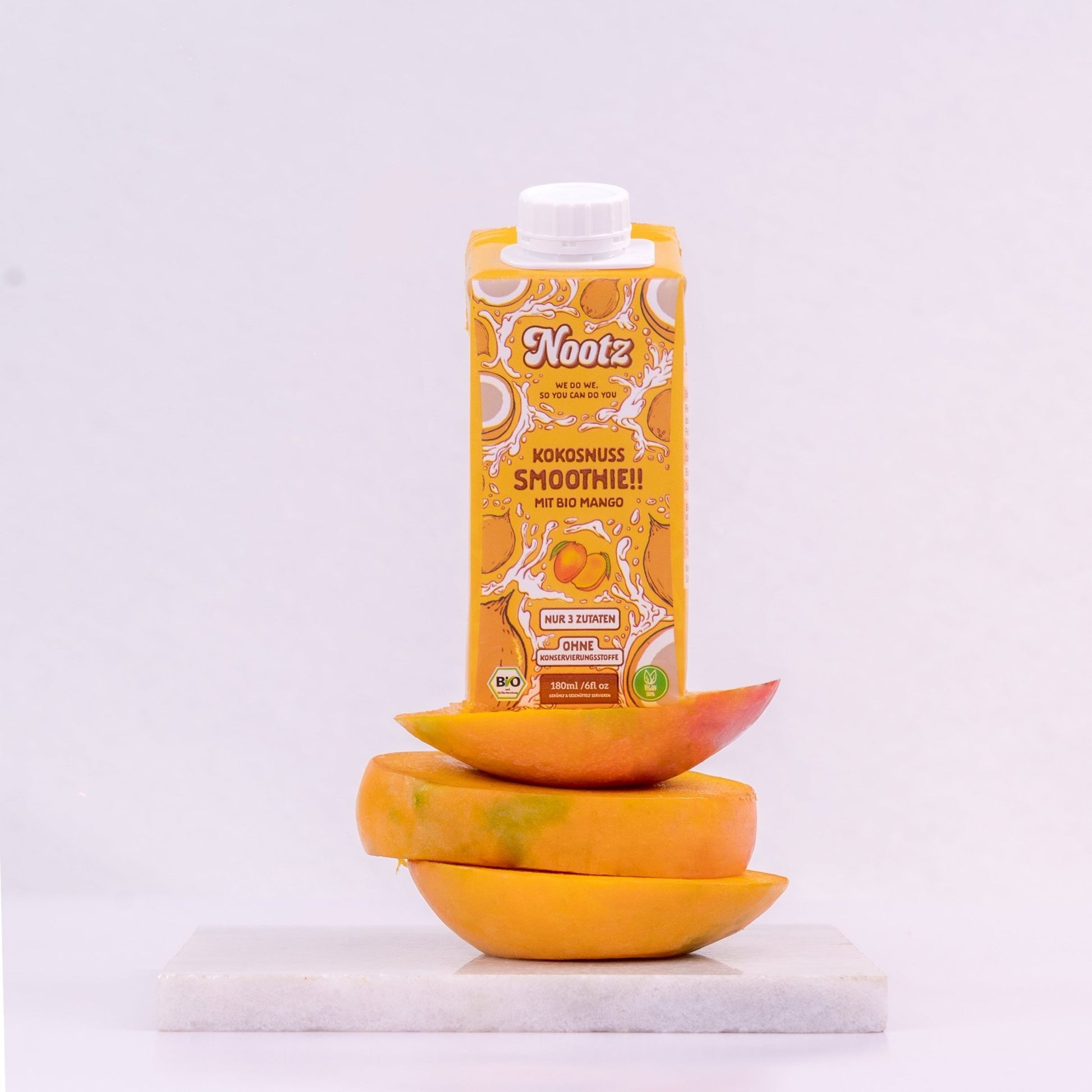 Bio Kokosnuss Smoothie Mango – 15 Stück - Nootz Deutschland