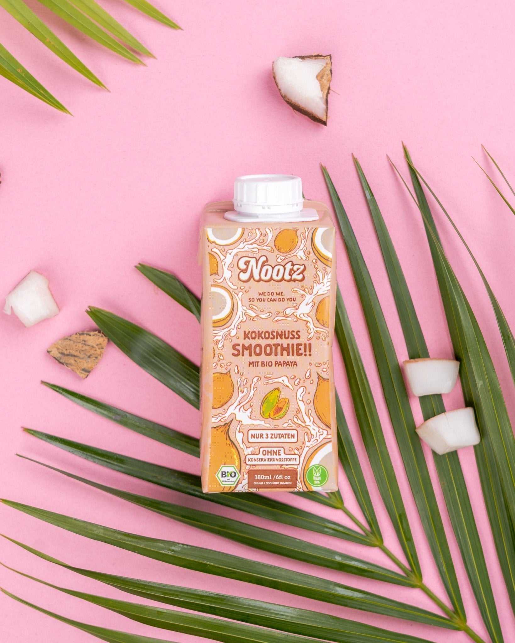 Bio Kokosnuss Smoothie Papaya – 15 Stück - Nootz Deutschland
